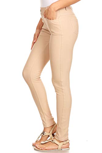 Image of YELETE Women's Basic Five Pocket Stretch Jegging Tights Pants