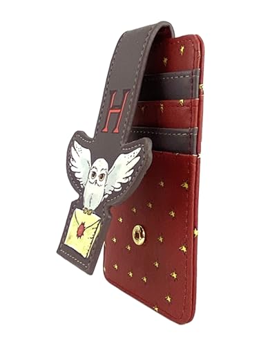 Harry Potter Card Holder Owl Hedwig Wallet Slim Compact (Maroon)2