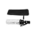 HappyGo Full Automatic Folding Transparent Clear Auto Open Travel Umbrella for Women Girls Black 8 ribs