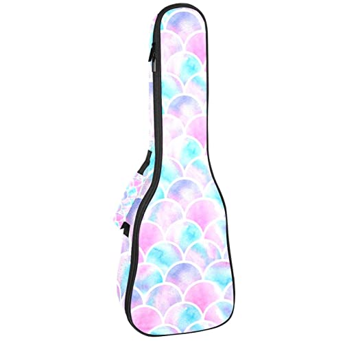 Sac à dos robuste pour ukulélé de concert motif sirène rose, le cadeau idéal