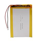 AKZYTUE 3.7V 4000mAh 606090 LiPo Battery Pack, Lithium Polymer Rechargeable Battery with JST PH2.0mm Connector & Wire, Replacement for Bluetooth Speaker, Wireless Devices