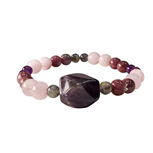 Image of Shubhanjali Crystal Elastic 8mm Stretch Customized Bracelet for Men and Women-(Standard,Multicolor)