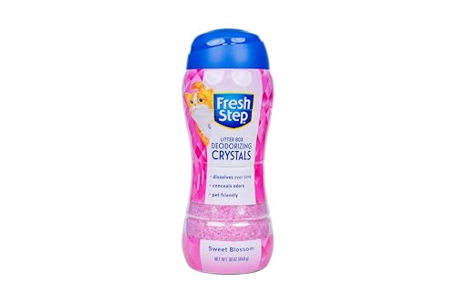 Cristais desodorizantes para caixa de areia Fresh Step, aroma de flor doce, 850 g; oculta odores de