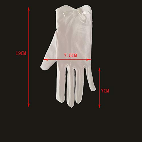 Women Costume Gloves White Dress Up Bows Gloves for Birthday Party Wedding Pageant Special Occasion Parade Banquets Magic Show Halloween Costume Accessories2