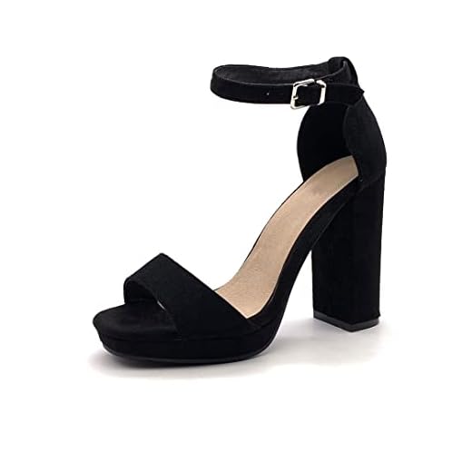 Angkorly - Scarpe Moda Decollete con Tacco Sandali Aperto da Sera Matrimonio Cerimonia Donna Basic Basic Tacco a Blocco Alto 12 CM - Nero W05-6 T 37