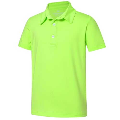 Image of uideazone Boys Polo Shirts Dry Fit Performance Golf Short Sleeve Casual School Uniform Size 5-14