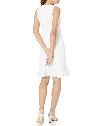 Image of Tommy Hilfiger Women's Sleeveless Knee-Length Sheath Scuba Crepe Dress