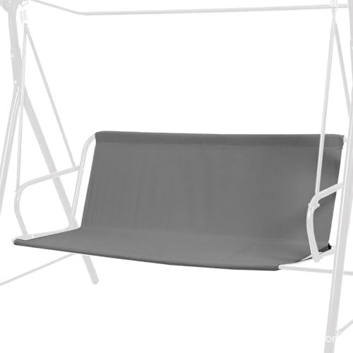 Funda de repuesto duradera Oxford 600D para asiento de columpio, funda de cojín impermeable para columpio de patio, silla de jardín de 23 plazas, protección de muebles de exterior, color gris, 127 x