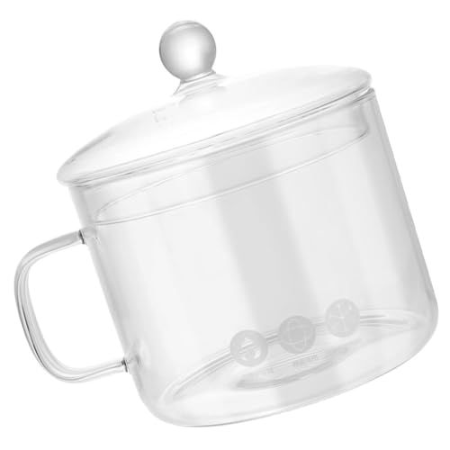 DECOMELODY Pentola in Vetro Borosilicato per Cucina con Resistente al Calore per Stufati e Noodles Design Antiscottatura e Facile da Pulire per e Riunioni Familiari