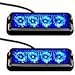 Strobelight Bar 4 LED with Super Bright Emergency Beacon Flash Caution Strobe Light Bar with 17 Different Flashing-2PCS (Blue)