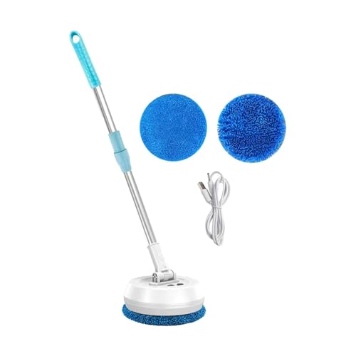 集中洗浄のための調節可能なハンドルを備えた充電式電動床洗浄機, 白