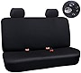 Elantrip Waterproof Rear Bench car seat Cover seat Protection Mixed Material with EVA Material Increased Size, Suitable for car SUV Truck, Black 3 PCS, Quick Installation
