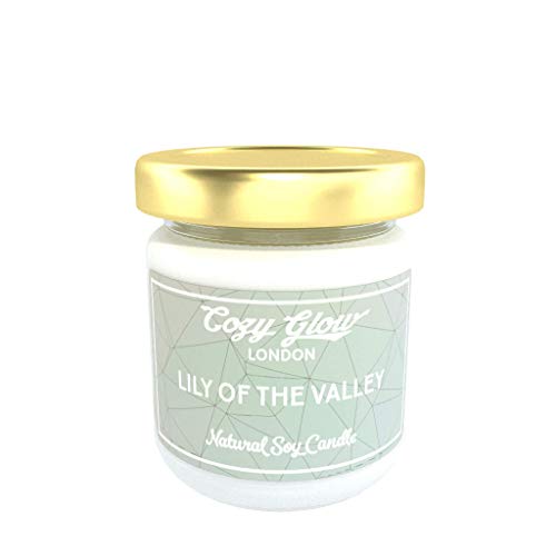 Cozy Glow Bougie de soja Muguet, Verre, Blanc, Small