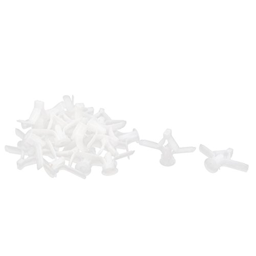 Aexit Airplane Gypsum Screws & Bolts Board Curtain Wall Hollow Plastic Expansion Pipe Anchors 8mm Expansion Bolts OD 20pcs