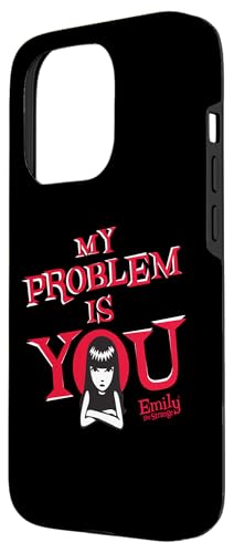 Emily The Strange coque iPhone 15 Pro antichoc motif de marque originale noire