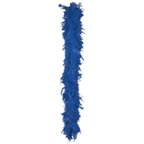 Trendandstylez Federboa 180cm Federschal 50g Karneval Boa 11 Farben (Blau)