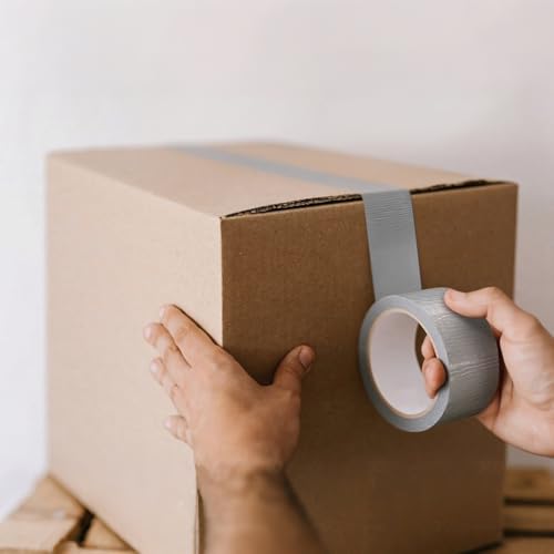 Image of Duct Tape Heavy Duty - 2 Inch x 30 Yard, Strong Adhesive and No Residue, Waterproof Duct Tape Tearable for Indoor or Outdoor Binding and Packing Projects, Multi Purpose Repairs (Gray)