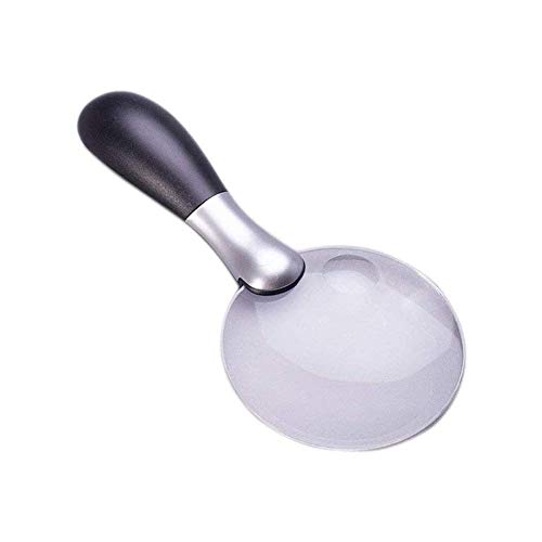 Lupe mit Leichter Handlupe 2,5X 6X randlos verzerrungsfreies HD-Objektiv für Senioren Sehgesch & uuml; tztes Reader Newspaper Books Beleuchtete Lupe -