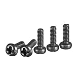 dtgn m1x4mm pan head machine screws, 100pz m1 a croce, filettatura metrica grossa, acciaio con finitura in ossido nero, kit di viti bulloni