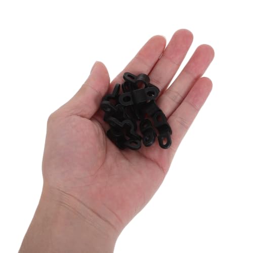Kisangel 100 piezas clips sujetadores para cables industrial para escritorio TV USB en casa, auto y oficina miniatura 4