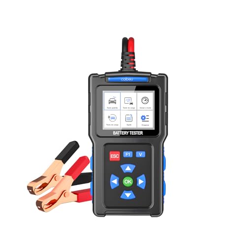 Testador de Bateria Automotiva 12V/24V com Medidor CCA – Tela 2,4', Teste de Partida e Alternador, compatível AGM/EFB/GEL, USB para atualização, Proteção de Polaridade Reversa, para carros, caminhões