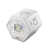 Sonew Flip -Timer, Digitale Uhr Timer Magnetic Cubes Zum Studieren von Kochtraining, Einfach zu Verwenden Magnetischer Flip - mit 2 Timing Modi, Kompakt und Magnetisch (Silver)