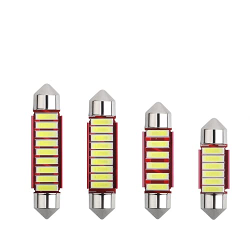 Suzec 7020-31mm Reading Light 12 LED Universal Car Interior Super Bright Roof Light Reading Dome Bulb Lamp with Festoon Holder (31mm) | Pack of 2 | White