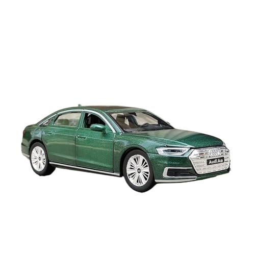 Modelos A Escala 1 32 para Audi A8 Modelo De Coche De Aleación Fundida A Presión con Sonido Y Luz Modelo A Escala De Colección Decoración del Hogar(Verde)