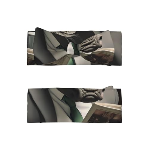 Rhino reading newspaper Picture Baby Bow Headband Super Stretchy Soft Bows Hair Accessories for Newborn Infants Toddlers Kids Girls2