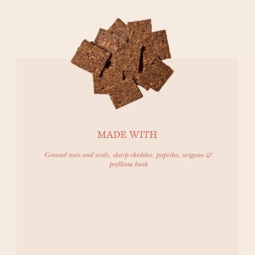 Image of The Cinnamon Kitchen Cheddar Nut & Seed Crackers (100g) |Gluten-Free Organic Crackers | Baked Not Fried | PCOS Diet Friendly | Protien 25g /100g |Healthy Crunchy Snack |Gluten Free |No Maida |No Dairy