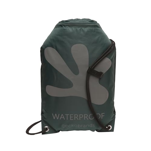 Image of geckobrands Embark 10L Drawstring Backpack - Waterproof, Lightweight Dry Bag for Beach, Hiking, and Light Water Activities