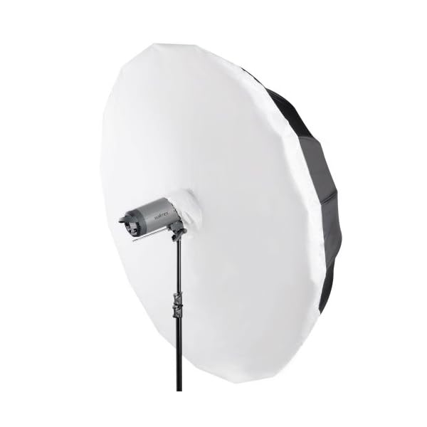 Walimex Reflexschirm Set Ø180cm - 2-in-1-Design für professionelle Ergebnisse: Reflexschirm und Schirmsoftbox in einem…