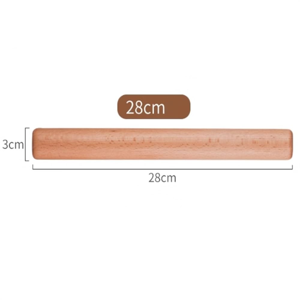 Mattarello in legno per la cottura, strumento da cucina da 28 cm, utensile essenziale per impasto, pasticceria e biscotti, perfetto per gli appassionati di cottura casalinga