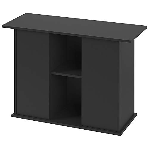 Ferplast Mobile supporto per acquario STAND DUBAI 100 con ante e ripiani, Piedini regolabili, Piano resistente all’acqua, 101 x 41 x h 73 cm, Legno Nero