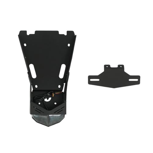 Support de plaque d'immatriculation arrière haut de gamme avec feu stop LED Scrambler 9