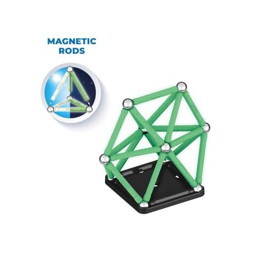 Geomag Glow 42 Pièces Jeu de Construction Magnétique Phosphorescent pour Enfants dès 100% Plastique Recyclé Brille dans Le Constructions Aimantées STEM Fabrication Suisse - vue 5