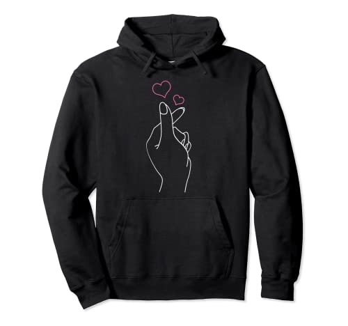 K-Pop Hand Symbol Heart K-Drama Korean Pop Music Fan Gift Pullover Hoodie