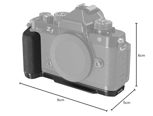 SMALLRIG Z f Empuñadura en Forma de L para Nikon con Empuñadura Ergonómica de Silicona, Placa de Liberación Rápida Incorporada para Arca para Cambiar Rápidamente Trípodes/Disparo Manual - 4262 - imagen 10