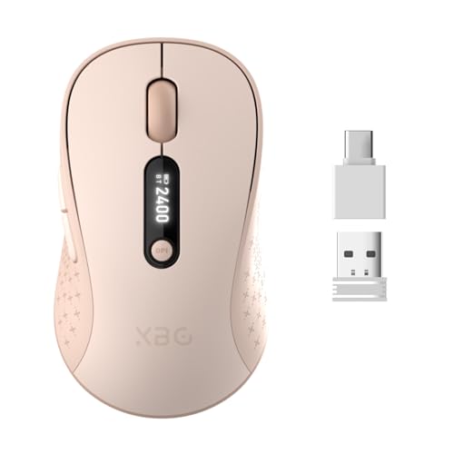 Image of XBG B15Pro Tri-Mode Wireless Bluetooth Mouse with LED Display for Laptop