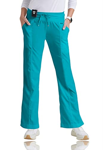 Pantalon médical femme 4 poches en tricot extensible coupe moderne gris