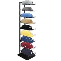 koretech Hat Display 9 Tier, Hat Rack Stand Up to 70 Caps, Metal Hat Stands for Multiple Hats, Commercial Retail Hats Display, Black