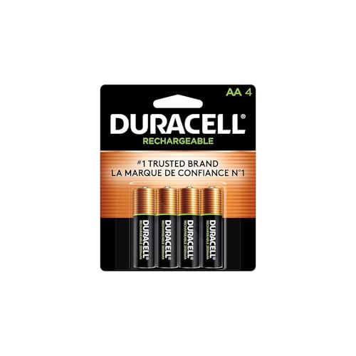 DURACELL Rechargeable Ni-MH Batteries, AA, 4/Pack