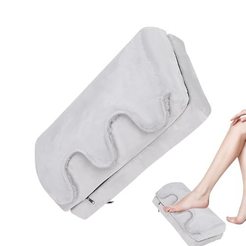 Reposapiés debajo del escritorio, taburete ajustable, almohada de elevación de piernas, taburete de altura ajustable con almohada acolchada para piernas y bolsillo cálido, reposapiés ergonómico para