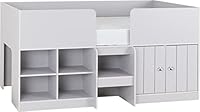 Seconique Orlando 3' Single Low Sleeper Bed in Dove Grey