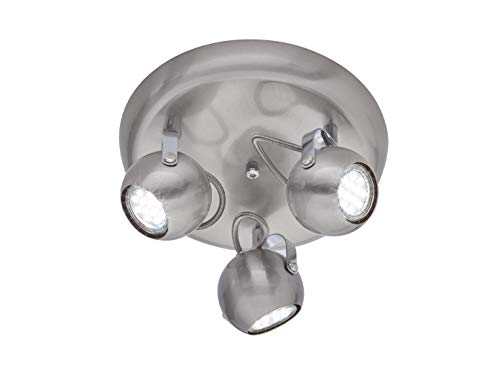 Plafonnier Reality Leuchten R80053907 métal nickel mat luminaire de plafond moderne