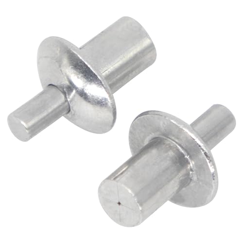 AIMUNOK120PCS Aluminum Core Rivets with Round Head(50/120Pcs),Knock Type Expansion Aluminum Rivets,Half Round Head