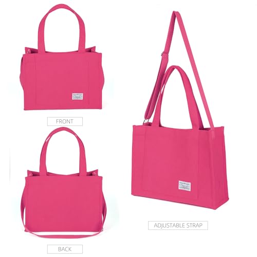 Image of Valleycomfy Corduroy Tote Bag for Women Travel Crossbody Bag Purse Women Shoulder Bags Work Handbags Everyday Hobo Bag