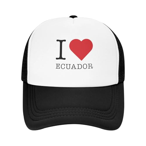 Me Encanta la Fiesta en la Piscina de Ecuador, Gorras de béisbol de Malla, Mujeres Protector Solar de Playa Personalizado, Gorras de Visera