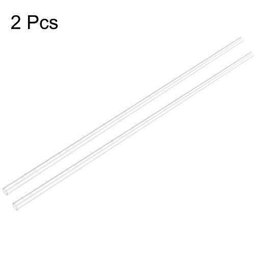 Image of uxcell 2pcs Clear Rigid Tubing 4mm(5 /32'') ID x 6mm(1 /4'') OD x 1.64Ft Length Round Plastic Polycarbonate Tube