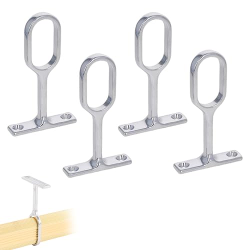RDNKVB Kit de Barre de Penderie Ovale, Support Central pour Barre de Penderie Ovale, Supports Ovales pour Rail de Penderie, Support de Tringle D'armoire,...